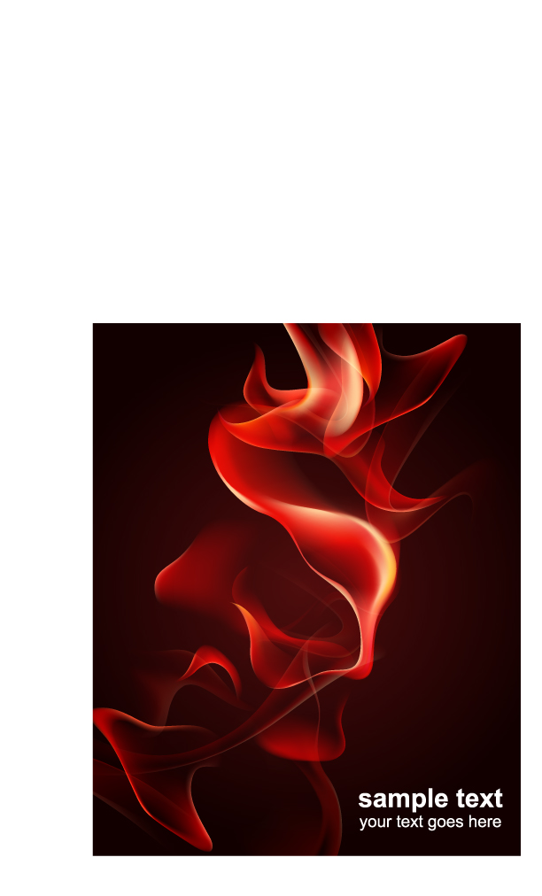 free vector Red smoke flame vector 2